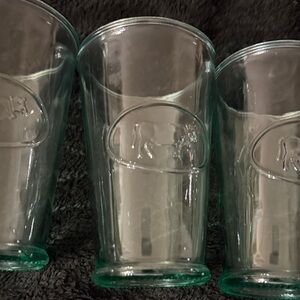 Pottery Barn Aqua Glass Tumblers